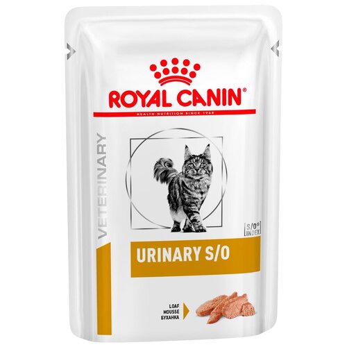 Корм Royal Canin Urinary S/O (паштет) для кошек при МКБ, 85 г x 12 шт фото