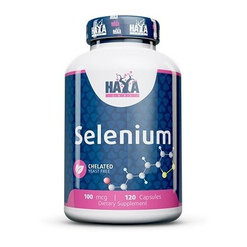 Haya labs Selenium Chelated yeast free (Селен хелатный без дрожжей) 100 мкг 120 капсул (Haya Labs) фото