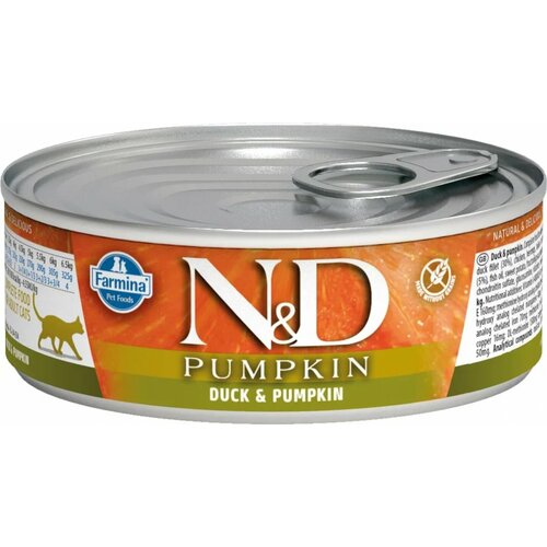 N&D Cat Pumpkin c уткой и тыквой влажный корм для кошек фото