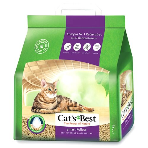 Наполнитель Cat's Best Smart Pellets 10л*5кг, древесный комкующийся фото