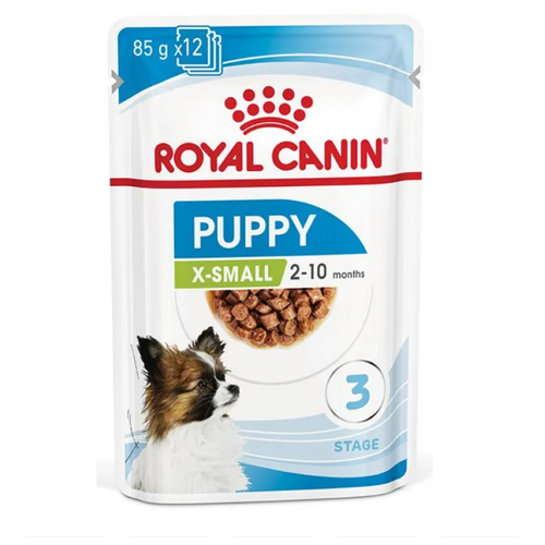 фотография Royal Canin X-Small Puppy, влажный корм для щенков миниатюрных пород, 12шт * 85гр, купить за 1450р