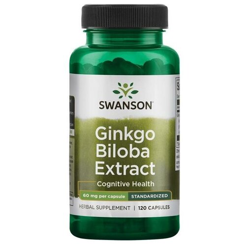 Капсулы SWANSON Ginkgo Biloba Extract, 80 г, 60 мг, 120 шт. фото