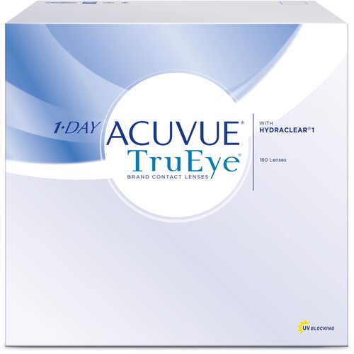 Контактные линзы ACUVUE 1-Day TruEye, 180 шт., R 8,5, D -0,5 фото