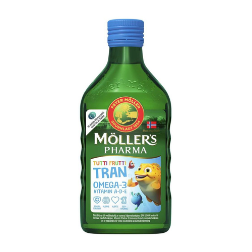 Омега-3 детский рыбий жир из печени трески MOLLERS TUTTI-FRUTTI 250 ml фото