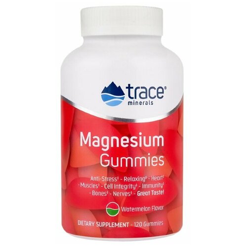 Trace Minerals Magnesium Gummies 120 gummies / Трейс Минералс Мармеладки с магнием 120 шт (Арбуз) фото