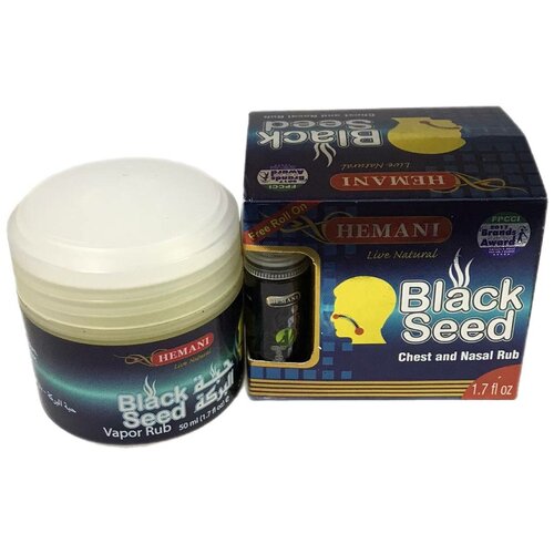 Мазь Hemani Black Seed с черным тмином - согревающее средство от гриппа, боли фото