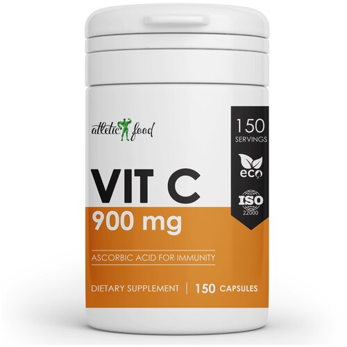 Витамин С (Аскорбиновая кислота) для иммунитета Atletic Food Vitamin C 900 mg, 150 капсул фото