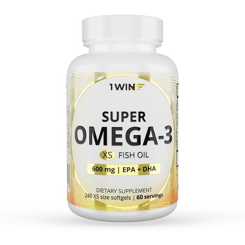 Омега 3 в мини капсулах 600 мг, 1WIN Super Omega-3 XS, 240 капсул фото