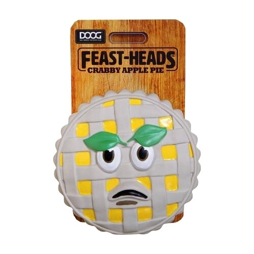 Игрушка   для собак  DOOG Feast-Heads Crabby Apple Pie,  серый/желтый фото