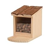 foto Gardigo Mangiatoia per scoiattoli con tetto apribile; Squirrel Feeder in legno; Distributore di cibo per Scoiattolo; Facile da riempire/pulire, miglior prezzo EUR 17,90, bestseller 2025