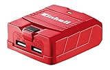 foto Einhell adattatore USB a batteria TE-CP 18 Li USB Solo Power X-Change (ioni di litio, 18 V, fonte di energia esterna per cellulari, lettori MP3, tablet ecc., 2 ingressi USB, batteria e caricabatteria esclusi), miglior prezzo EUR 13,97, bestseller 2024