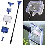 foto Demiawaking 5 in 1 Kit di Pulizia per Acquario Spazzola di Vetro Rete da Pesca Raschietto Forcella Spugna per Serbatoio di Pesce in Vetro Acquario, miglior prezzo EUR 6,99, bestseller 2024