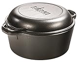 foto Lodge L8DD3 Forno olandese (dutch oven), doppio, con manici, da 4,73litri, Nero, 5 Quart, miglior prezzo EUR 64,64, bestseller 2025