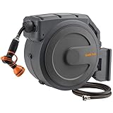 Photo Giraffe Tools Retractable Garden Hose Reel 1/2 Inch x 130 ft, Super Heavy Duty, Any Length Lock, Slow Return System, Wall Mounted and 180 Deg Swivel Bracket, best price $194.98, bestseller 2025