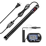 Photo VIVOSUN Submersible Aquarium Heater with Thermometer Combination,50W Titanium Fish Tank Heaters with Intelligent LED Temperature Display and External Temperature Controller, best price $25.99, bestseller 2025