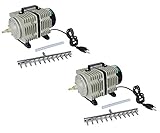 Photo Active Aqua AAPA110L 112-Watt 1750 GPH 110-LPM Commercial Pond Hydroponics Aquarium Air Pump with 12 Outlets, 2 Pack, best price $199.99, bestseller 2024