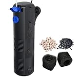 Foto NICREW Filtro Acuario Interno con Flujo Ajustable hasta 500 L/H, Filtro para Acuario hasta 120 L, con 3 Medidas de Filtración para Acuarios, con Esponjas, Bio Balls y Carbón Activado, 8W, mejor precio 24,99 €, éxito de ventas 2024