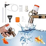 Foto 通用 Aspirador Acuario, Kit Limpiador de Acuario Limpiador con Manguera de Cambio de Agua Extra Larga+Raspador de Vidrio para Acuario Cambio de Agua, Lavado de Arena, absorción de heces, mejor precio 14,99 €, éxito de ventas 2025