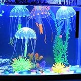 Photo Artificial Jellyfish Fish Tank Decoration, 2022 The Newest Fluorescent Silicone Simulation Floating, Fish Tank Ornament Aquarium Decoration, Fish Tank Fluorescent Glowing Beauty Fake Jellyfish Aquarium Ornament, best price $5.97, bestseller 2025