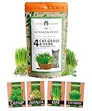 Photo 3200+ Cat Grass Seeds - Catnip Seeds, Alfalfa Seeds, Oat Seeds, and Oat & Barley Mix - Grow Cat Grass for Indoor Cats - Cat Grass Seeds Bulk - Refill Cat Growing Grass Kit - Heirloom Herb Seed, best price $13.69, bestseller 2024