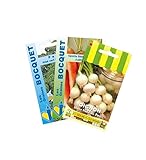 Photo Lot de 3 sachets de graines d’Oignons et assortiment de légumes à semer - 9 g - LES GRAINES BOCQUET, meilleur prix 9,99 € (1 110,00 € / kg), best-seller 2024