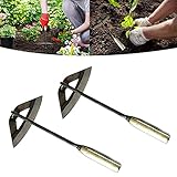 Photo 2Pcs All-Steel Hardened Hollow Hoe,Durable Garden Weed Puller,Sharp Weed Removal Tool Gardening Edger Weeder Hand Shovel Edge Tool for Garden Weeding Rake Planting Hand Tools Loosening Soil 2PCS, best price $14.99, bestseller 2025