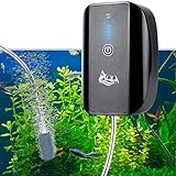 Photo AQQA Aquarium Rechargeable Battery Air Pump,Multifunctional Portable Energy Saving Power Quiet Oxygen Pump, One/Dual Outlets with Air Stone,Suitable for Indoors Power Outages Fishing, best price $20.99, bestseller 2024