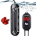 AQQA Aquarium Heater 500W 800W Submersible Fish Tank Heater with Double Explosion-Proof Quartz Tubes and External LCD Display Controller for Marine Saltwater and Freshwater new 2024