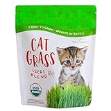Photo Organic Cat Grass Seed Blend for Planting by Handy Pantry - A Healthy Mix of Organic Wheatgrass Seeds: Barley, Oats, and Rye Seeds - Non-GMO Wheat Grass Seeds for Pets - Cat Grass Kit Refill (12 oz.), best price $10.47 ($0.87 / ounce), bestseller 2024
