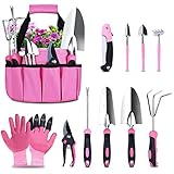 Photo Tesmotor Pink Garden Tool Set, Gardening Gifts for Women, 11 Piece Stainless Steel Heavy Duty Gardening Tools with Non-Slip Rubber Grip, best price $39.99, bestseller 2025