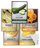 Photo Squash Seeds for Planting 5 Individual Packets - Zucchini, Delicata, Butternut, Spaghetti and Golden Crookneck for Your Non GMO Heirloom Vegetable Garden by Gardeners Basics, best price $10.95 ($2.19 / Count), bestseller 2025