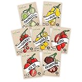 Photo Tomato Seeds Variety Pack - 100% Non GMO - Cherry, Brandywine Beefsteak, Yellow Pear, Golden Jubilee, Plum Roma, Tomatillo Verde, Ace 55. Heirloom Tomatoes Seeds for Planting in Your Organic Garden, best price $14.95, bestseller 2024