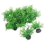 Photo Aquarium Plants Fish Tank Decorations 20pcs Small Size/1inch Tall Plastic Artificial Plant Goldfish Waterscape Fish Hides Mini Grass Set (Green-A), best price $7.99, bestseller 2024