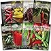 Sow Right Seeds - Hot and Sweet Pepper Seed Collection for Planting - Banana, Chocolate, Cayenne, California Wonder, Jalapeno, Poblano, Cubanelle and Serrano Peppers - Non-GMO Heirloom Seeds to Plant new 2024
