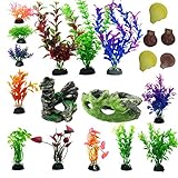 Foto Cayway 20 Pz Plantas Artificiales Acuario, Acuario Plantas de Plástico Altura Plantas Acuario Dorno de Acuario de Resina Rocalla para Decoración de Acuarios y Peceras, mejor precio 15,99 €, éxito de ventas 2025