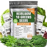 Photo Heirloom Non-GMO Lettuce and Greens Seeds Variety Pack for Outdoor and Indoor Gardening & Hydroponics, 5000+ Seeds - Kale, Butter, Oak, Spinach, Romaine Bibb & More, best price $12.90 ($0.00 / Count), bestseller 2024