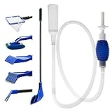 Photo GreenJoy Aquarium Fish Tank Cleaning Kit Tools Algae Scrapers Set 5 in 1 & Fish Tank Gravel Cleaner - Siphon Vacuum for Water Changing and Sand Cleaner (Cleaner Set), best price $16.88, bestseller 2024