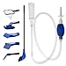 GreenJoy Aquarium Fish Tank Cleaning Kit Tools Algae Scrapers Set 5 in 1 & Fish Tank Gravel Cleaner - Siphon Vacuum for Water Changing and Sand Cleaner (Cleaner Set) new 2022