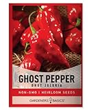 Photo Ghost Pepper Seeds for Planting Spicy Hot - Heirloom Non-GMO Hot Pepper Seeds for Home Garden Vegetables Makes a Great Plant Gift for Gardening by Gardeners Basics, best price $4.95, bestseller 2024