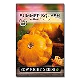 Photo Sow Right Seeds - Yellow Scallop Summer Squash Seed for Planting  - Non-GMO Heirloom Packet with Instructions to Plant a Home Vegetable Garden, best price $4.99, bestseller 2024