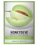 Photo Honeydew Seeds for Planting - Green Flesh Melon Heirloom, Non-GMO Fruit Seed Variety- 2 Grams Seeds Great for Summer Honey Dew Melon Gardens by Gardeners Basics, best price $5.49 ($54.90 / Ounce), bestseller 2024