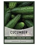 Photo Cucumber Seeds for Planting - Marketmore 76 - Cucumis sativus Heirloom, Non-GMO Vegetable Variety- 1 Gram Seeds Great for Outdoor Gardening by Gardeners Basics, best price $4.95, bestseller 2024