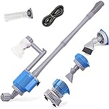 Photo UPETTOOLS Aquarium Gravel Cleaner - Electric Automatic Removable Vacuum Water Changer Sand Algae Cleaner Filter Changer 110V/28W, best price $37.99, bestseller 2024