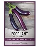Photo Eggplant Seeds for Planting - (Long Purple) is A Great Heirloom, Non-GMO Vegetable Variety- 500 mg Seeds Great for Outdoor Spring, Winter and Fall Gardening by Gardeners Basics, best price $5.95, bestseller 2024