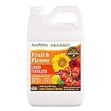 Photo AgroThrive Fruit and Flower Organic Liquid Fertilizer - 3-3-5 NPK (ATFF1064) (64 oz) for Fruits, Flowers, Vegetables, Greenhouses and Herbs, best price $24.50 ($0.38 / Ounce), bestseller 2024