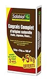 Photo Solabiol SOCOMP15P Engrais Complet15 Kg + 5 Kg Offerts | Double Action : Effet « Starter » et Durable, Puissant, meilleur prix 39,89 € (1,99 € / kg), best-seller 2024