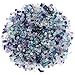 WYKOO Decorative Fluorite Tumbled Chips Stone, 1.1 Lb/500g Natural Crystal Pebbles Quartz Stones Irregular Shaped Aquarium Gravel for Fish Tank, Vase Fillers, Home Decoration (About 500 Gram) new 2024