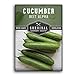 Survival Garden Seeds - Beit Alpha Cucumber Seed for Planting - Pack with Instructions to Plant and Grow Smooth Green Burpless Cucumbers in Your Home Vegetable Garden - Non-GMO Heirloom Variety new 2023