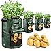 Potato Grow Bags, JJGoo 4 Pack 10 Gallon with Flap and Handles Garden Planting Bag Outdoor Plant Container Planter Pots for Vegetable, Fruits, Tomato new 2024