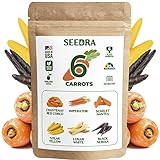 Photo Seedra 6 Carrot Seeds Variety Pack - 1385+ Non GMO, Heirloom Seeds for Indoor Outdoor Hydroponic Home Garden - Chantenay Red Cored, Imperator, Scarlet Nantes, Solar Yellow, Lunar White, Black Nebula, best price $11.21, bestseller 2024